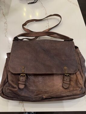 Free People Brown Leather Shoulder Bag